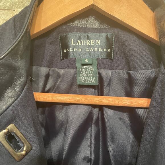 Ralph Lauren Equestrian Blazer 6 | Vintage Navy Jacket, Leather Trim Toggle Rare - Picture 9 of 9